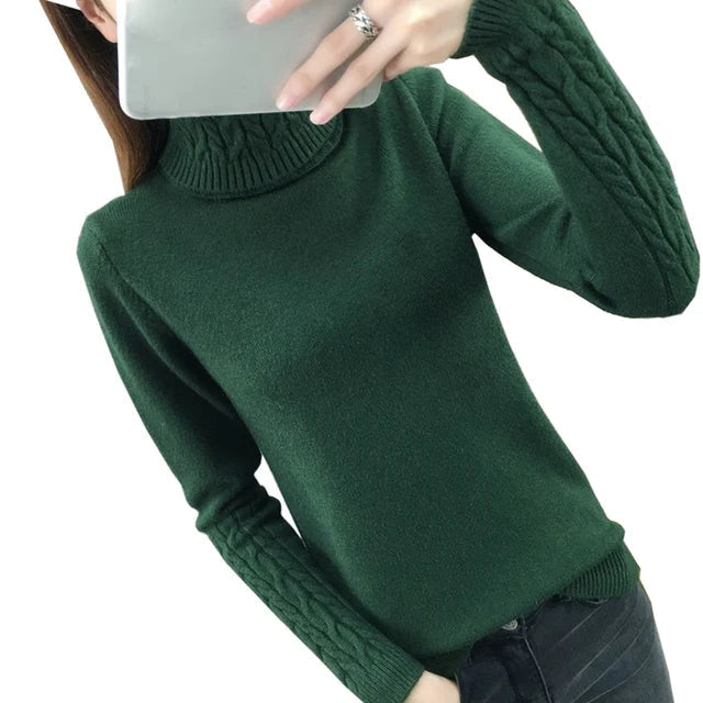 Dames gebreide coltrui, zacht & warm. Ideaal voor winter, casual of modieus.
