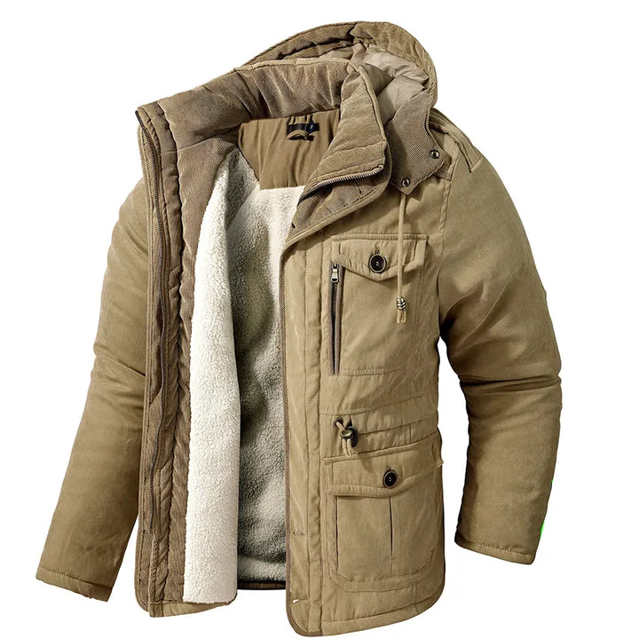 Heren militaire parka, warm en stijlvol voor de koude winterdagen. Ideaal als winterjas bovenkleding.