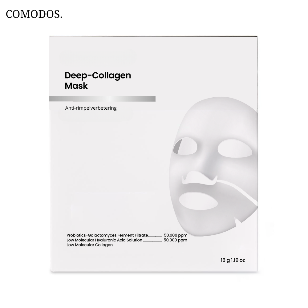Diep hydraterend collageen nachtmasker voor gezicht. Anti-aging en intensieve hydratatie voor de huid.