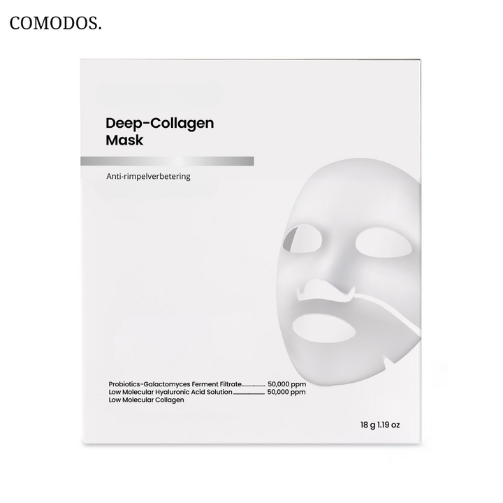 Diep hydraterend collageen nachtmasker voor gezicht. Anti-aging en intensieve hydratatie voor de huid.