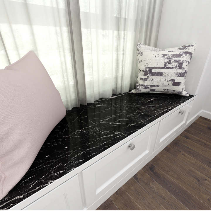 Luxe marmerlook wandsticker voor een elegante touch in het interieur. Modern en onderhoudsvriendelijk.