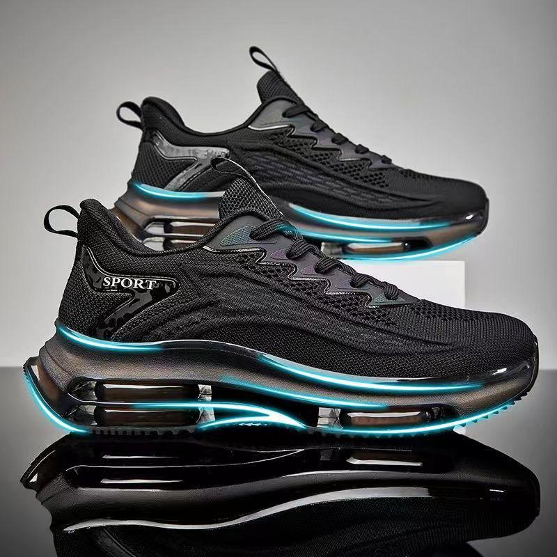 Sportieve heren sneakers voor een casual look en dagelijks comfort. Ademende wandelschoenen met luchtkussen demping.