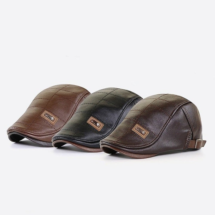 Comfortabele heren retro baret van hoogwaardig materiaal. Stijlvolle hoed voor mannen.