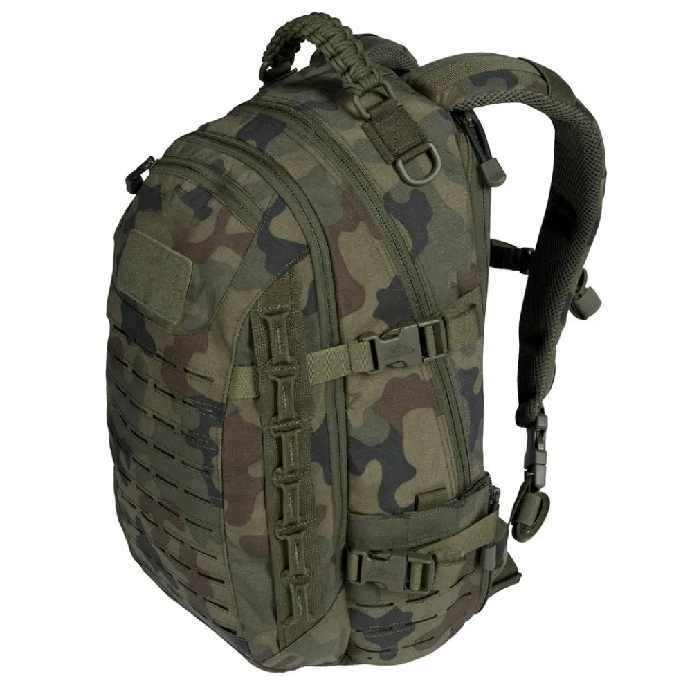 Robuuste militaire 30L rugzak met Molle systeem en compressiebanden, perfect voor tactische en outdoor doeleinden.