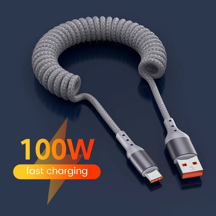 Universele 100W USB-C oplaadkabel voor iPhone 15, Samsung, iPad en MacBook.