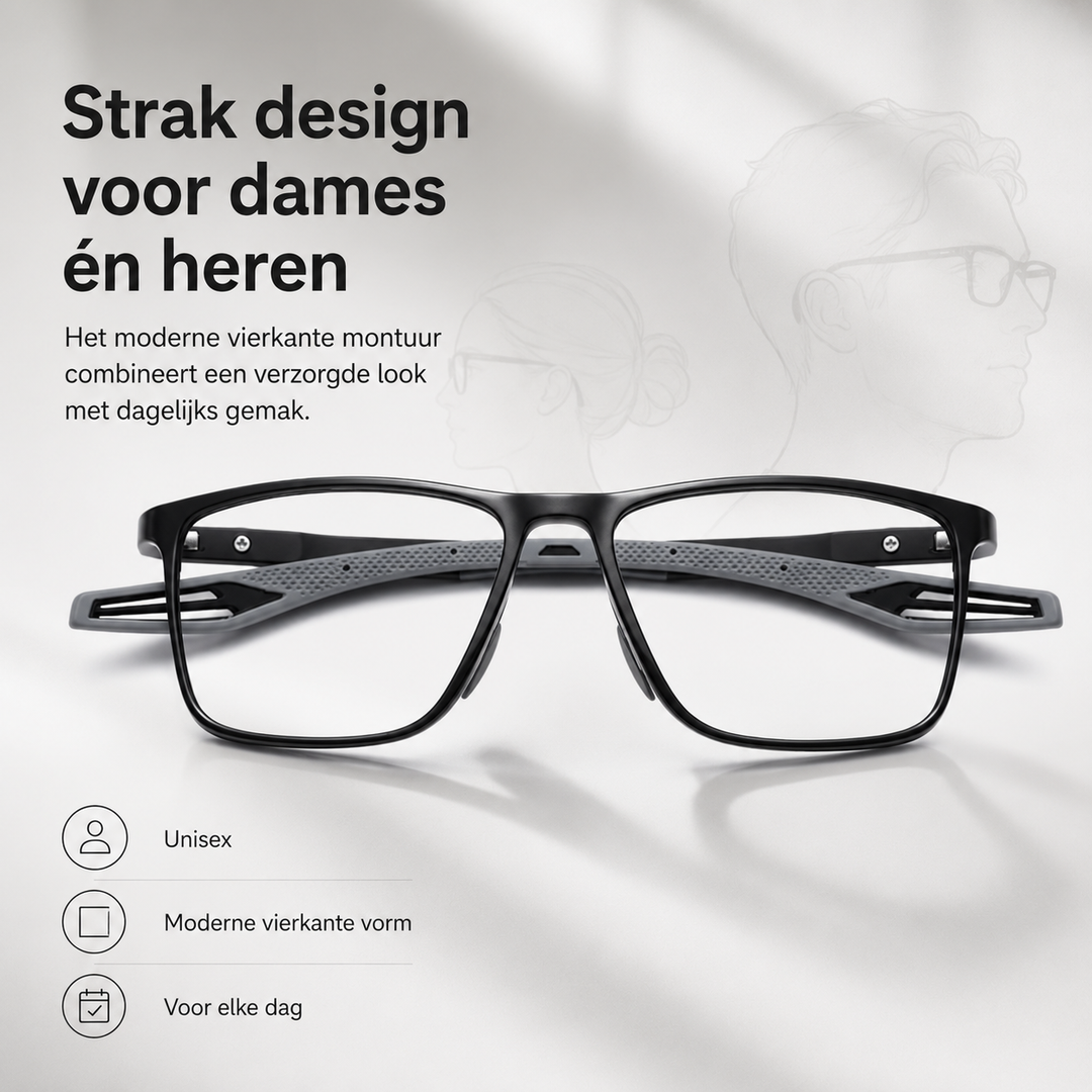 Lichtgewicht SANDSBERGORIGINALS leesbril met polycarbonaat glazen, ideaal voor heren en dames.