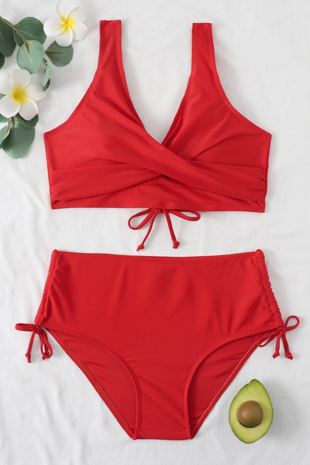 Dames bikini Solea effen, met sportieve details. Ideaal voor een actieve zomer. Comfort en stijl.