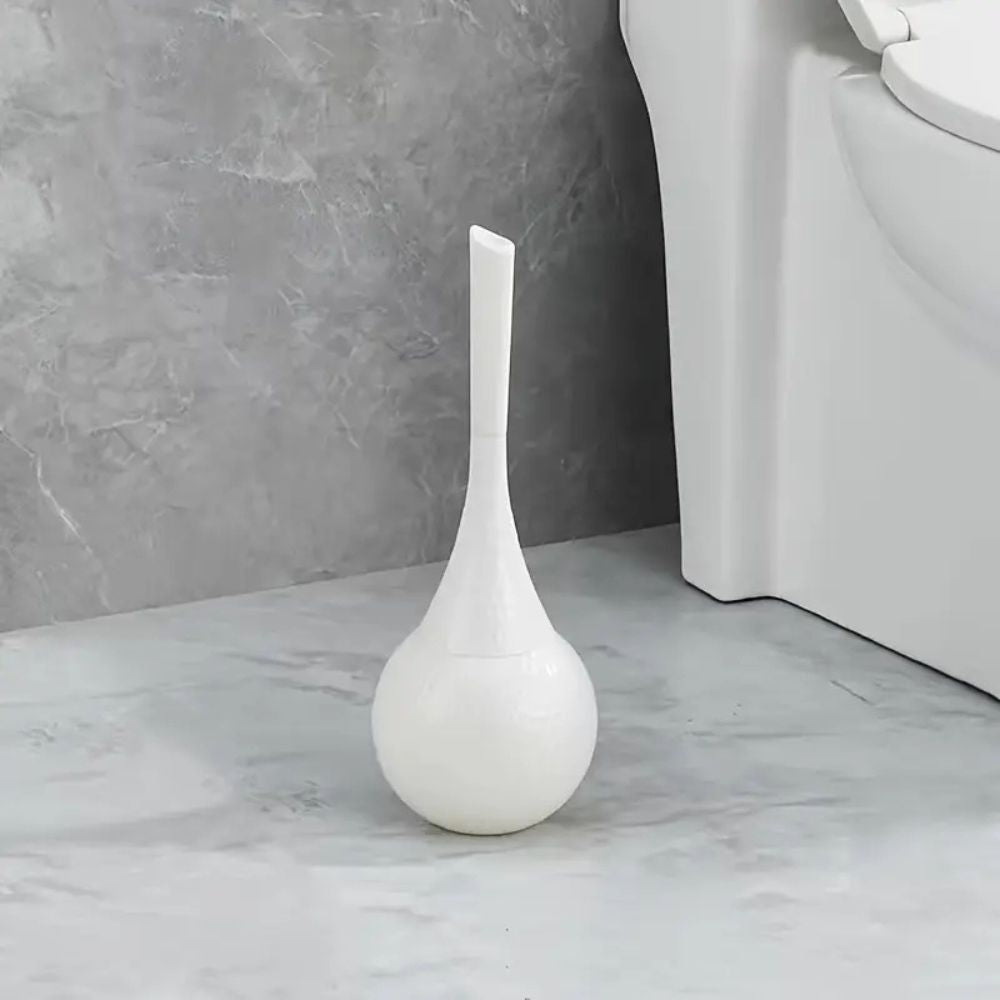 Hygiënische toiletborstelset met effectieve borstel en luxe houder. Voor een schone en frisse badkamer met design.