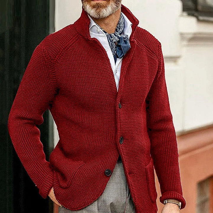 Heren casual vest, extra warm gebreid, met zakken en stijlvolle details voor de koude herfst/winter.