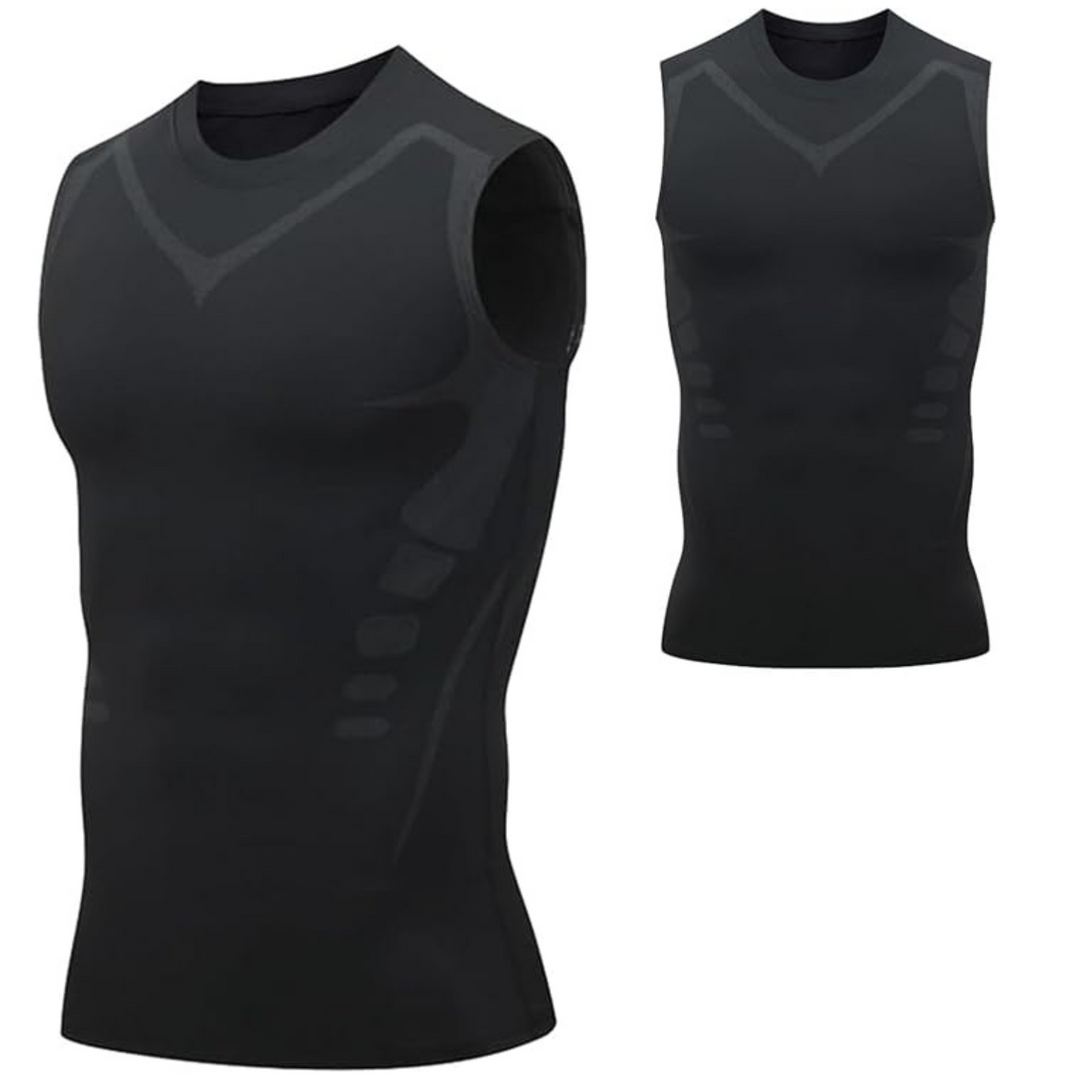 CoreForm corrigerend herenhemd: strakker postuur, slankere look. Compressieshirt voor mannen met buikcorrectie.