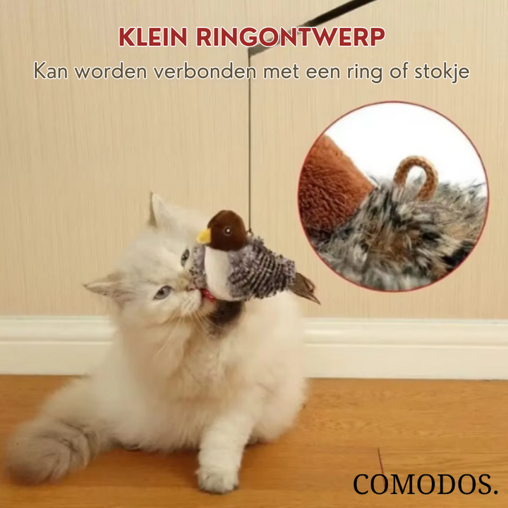 Jachtinstinct stimulerend vogel speelgoed voor katten; interactief en oplaadbaar voor urenlang speelplezier.