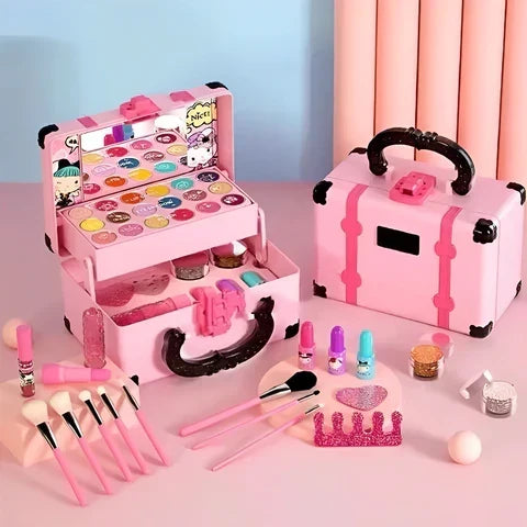 Detail van veilige, afwasbare kindermake-up uit de schminkset. Perfect voor onbezorgd speelplezier.