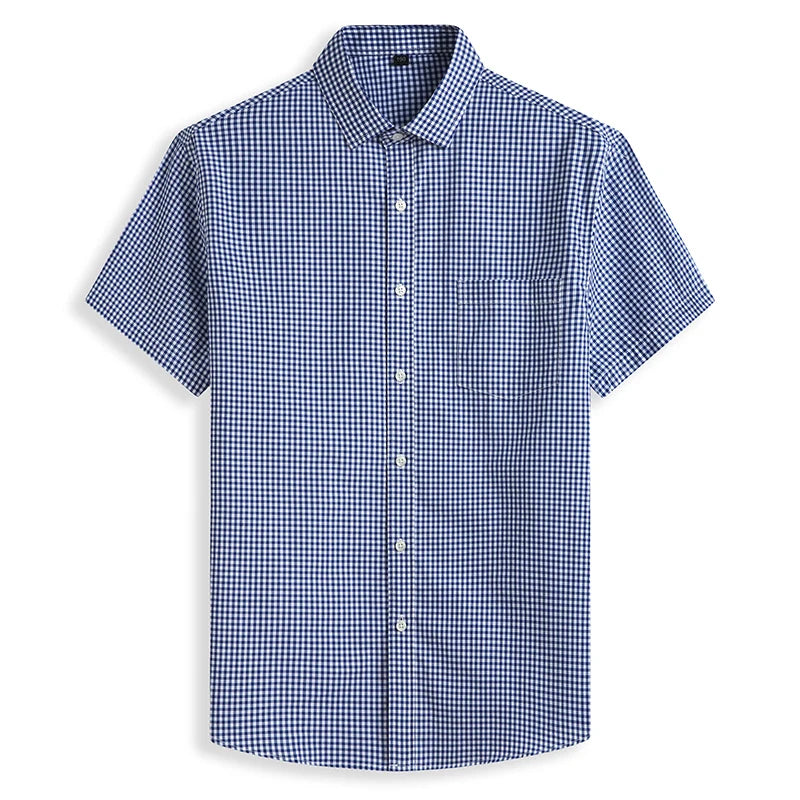 Casual heren overhemd, plus size met korte mouwen. Comfortabel en stijlvol voor de moderne man in grote maten.