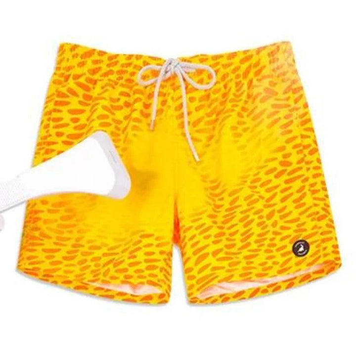 Heren zwembroek met speciaal kleurveranderend effect; hip-hop streetwear zwemkleding voor unieke zomermode.