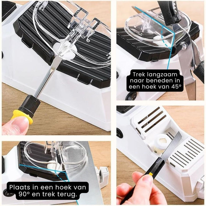 Professionele messenslijper met wolfraamcarbide voor extreem scherpe messen. Perfect voor koken.