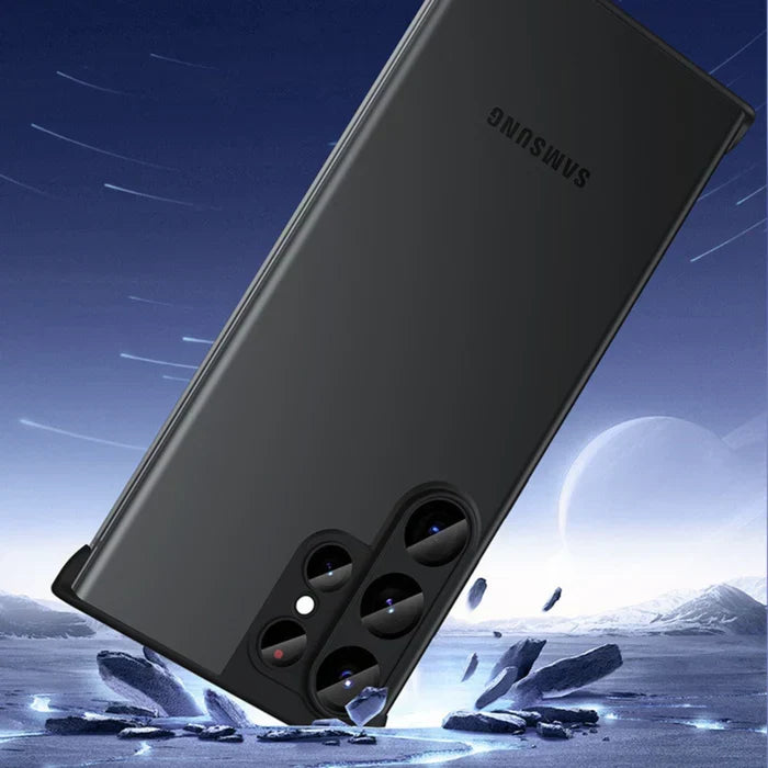 Premium doorzichtige Samsung S23 SlimGuard hoes; schokabsorberend en vingerafdrukbestendig.