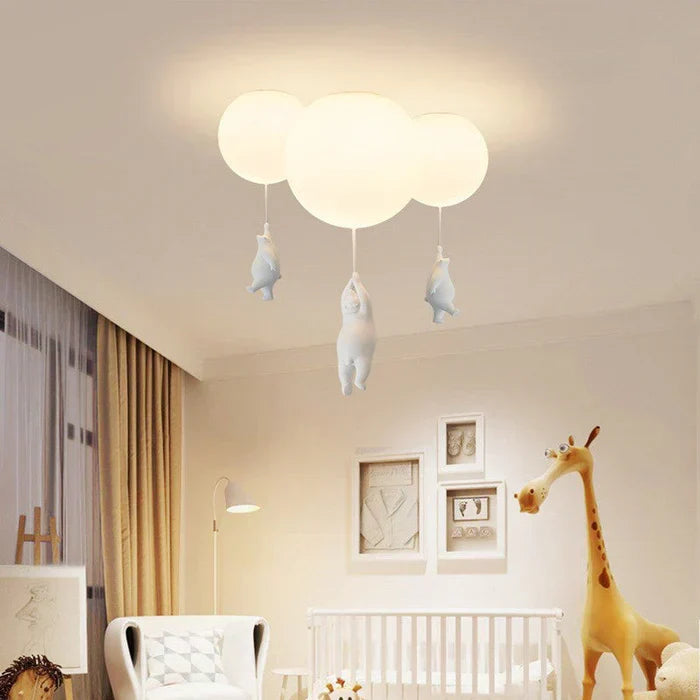 Speelse kinderlamp beer en ballon, perfect als blikvanger in elke kinderkamer.