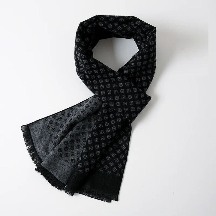 Elegante heren kasjmier sjaal, met klassiek ruitpatroon, een must-have accessoire.