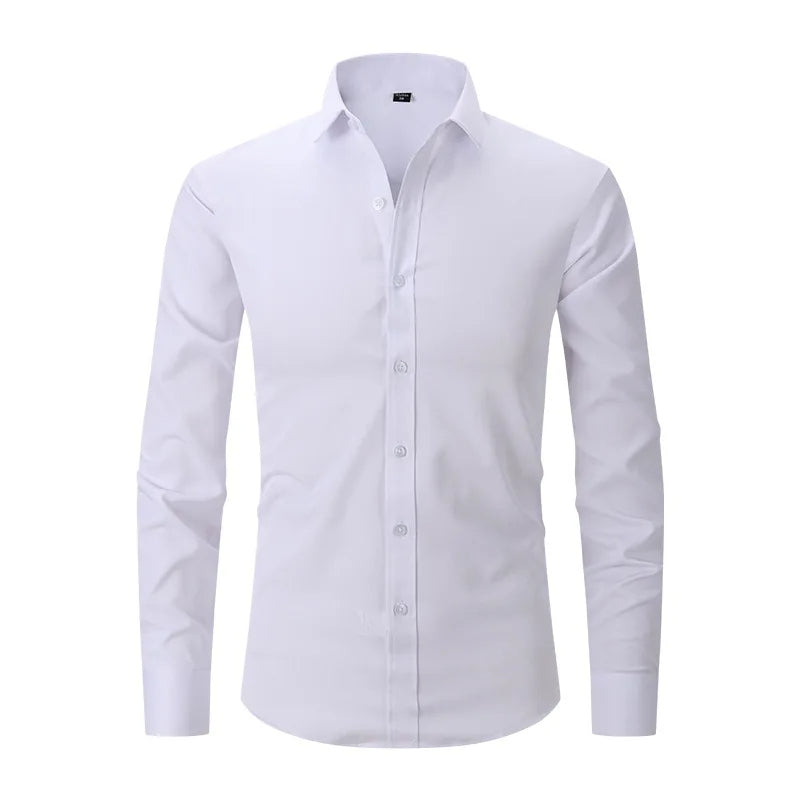 Stijlvol slim fit heren overhemd voor bruiloft of gala. Kreukvrij en formeel, perfect voor een nette look.