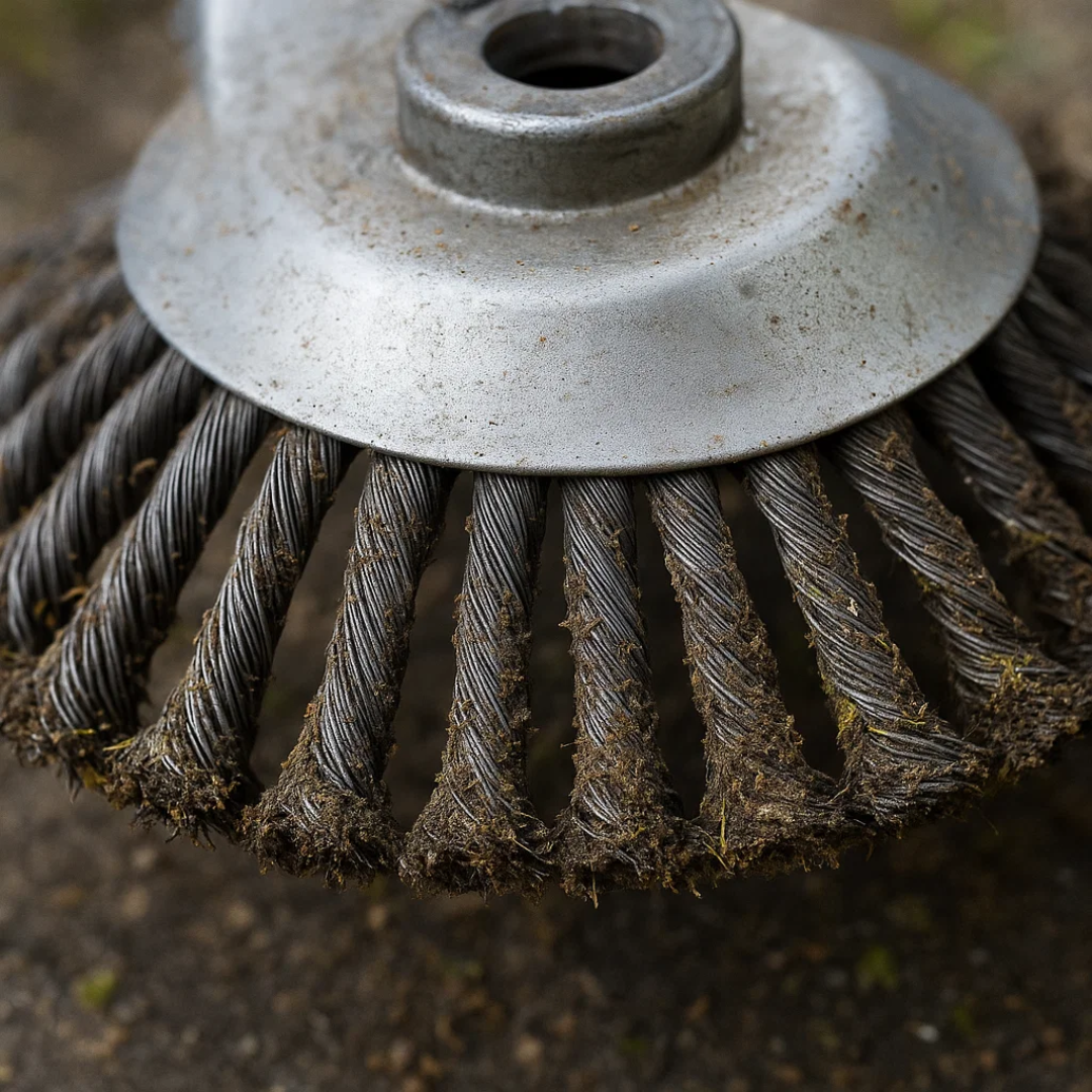Compacte onkruidmaaier, perfect voor het trimmen van gras en onkruid. Essentieel buitengereedschap voor de tuin.