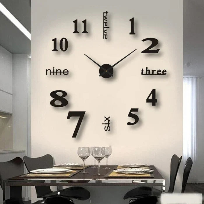 Minimalistische DIY wandklok, grote decoratieve klok ArtTime voor een strak en modern interieur design.