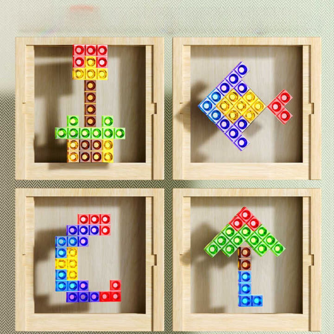 Prachtige houten stapelpuzzel, stimuleert concentratie en logisch denken. Duurzaam speelgoed voor alle leeftijden.