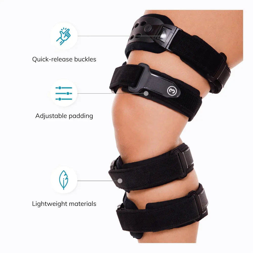 Ondersteunende kniebrace voor artrose, ideaal voor pijnverlichting en revalidatie van de knie. Unisex design.