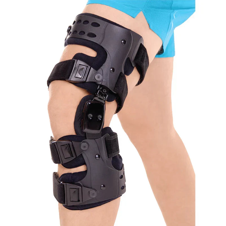 Unisex kniebandage voor artrosepijn, mediaal & lateraal OA ontlasting. Optimaal voor mobiliteit.