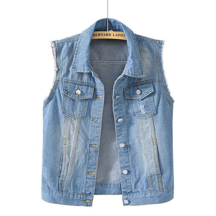 Elegant damesvest zonder mouwen, met functionele zakken, voor een stijlvolle en veelzijdige uitstraling.
