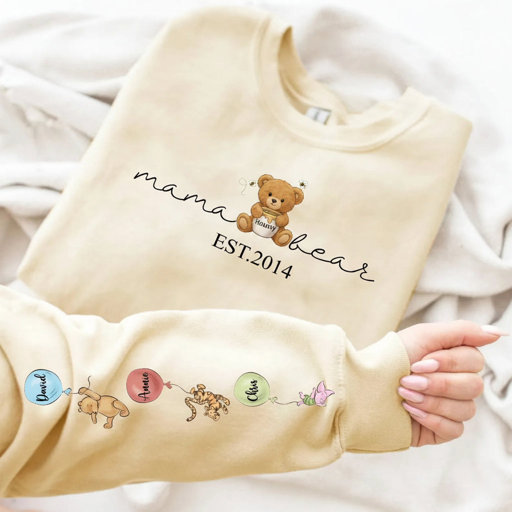 Unisex gepersonaliseerde trui met namen van kinderen, ideaal als warm en liefdevol moederdag cadeau.