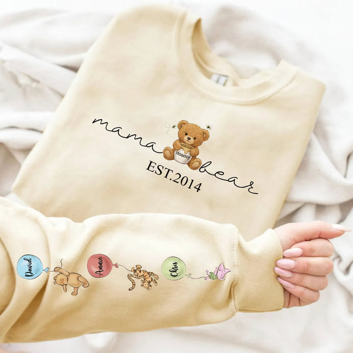 Unisex gepersonaliseerde trui met namen van kinderen, ideaal als warm en liefdevol moederdag cadeau.
