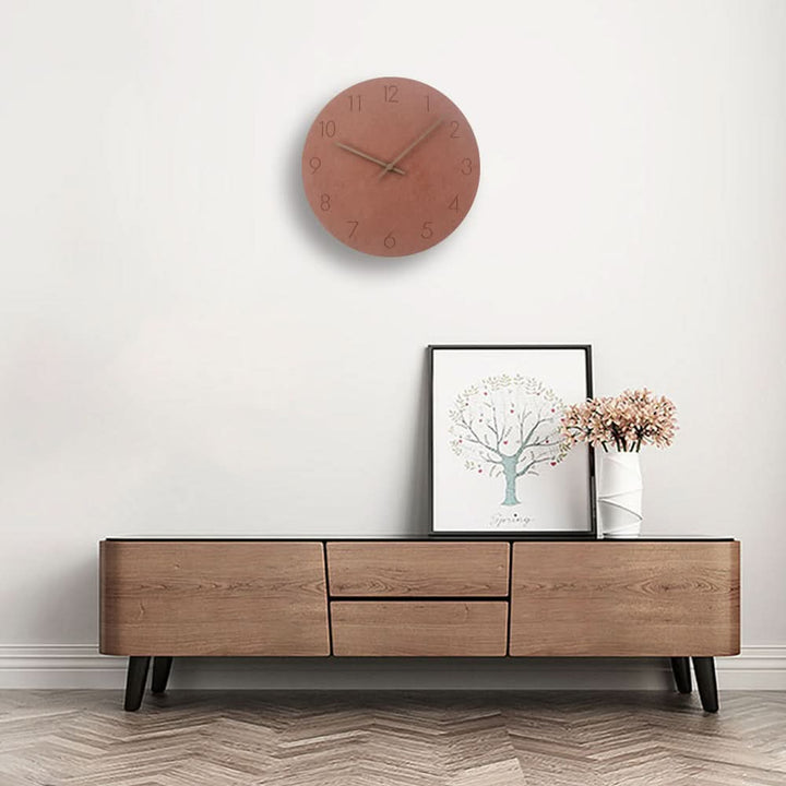 Design wandklok, geluidsloos en minimalistisch, ideaal voor een rustig en modern huisinterieur.
