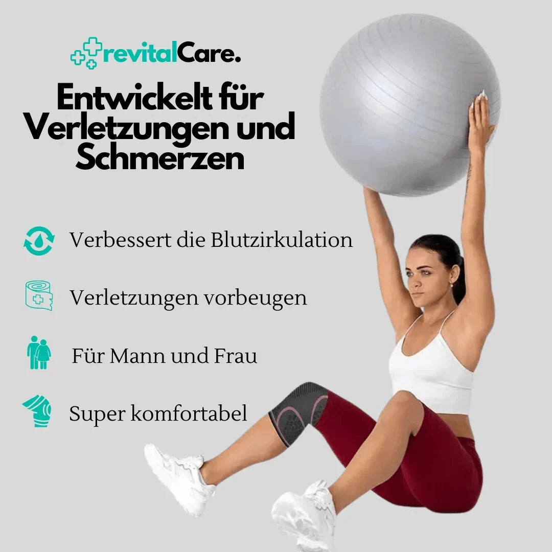 Ademende FlexiKnee Pro kniebrace, effectief bij sportblessures en gewrichtspijn.