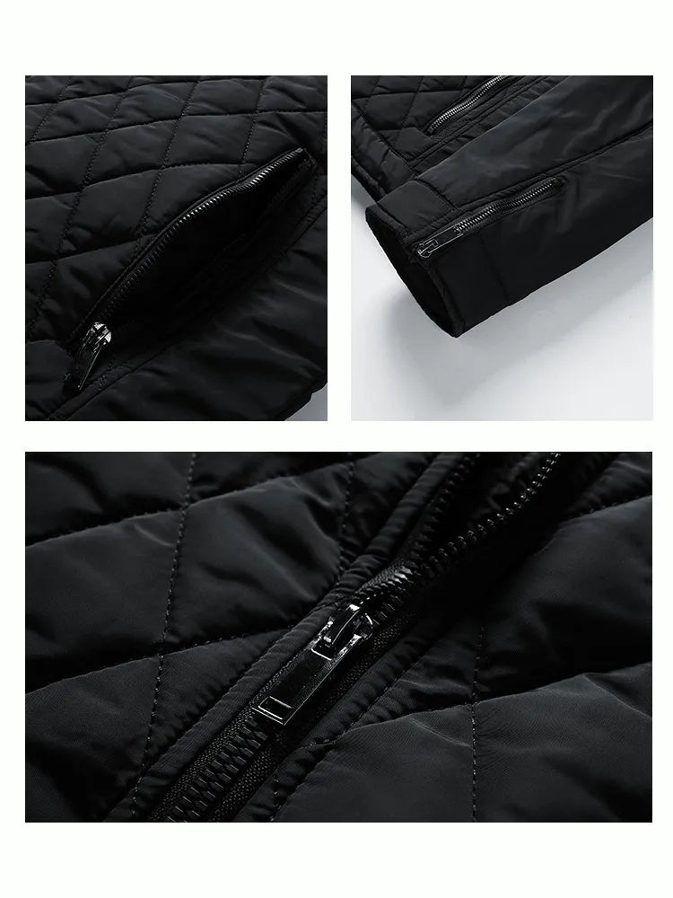Gewatteerde herenjas, comfortabele bovenkleding die stijl en warmte combineert voor de moderne man.