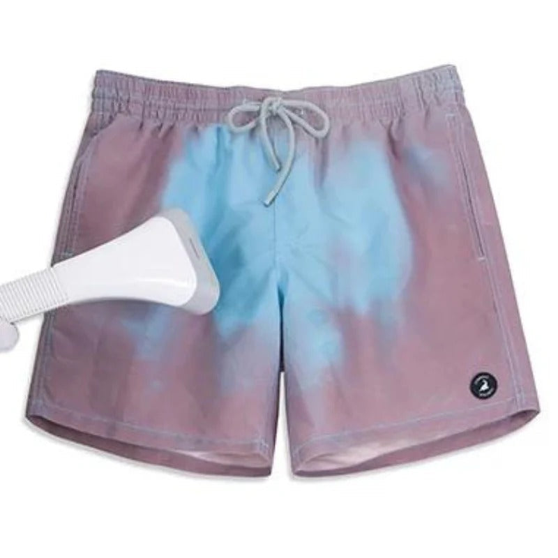 Heren zwembroek verandert spectaculair van kleur in water; dynamische zwemkleding voor strand & zwembad.