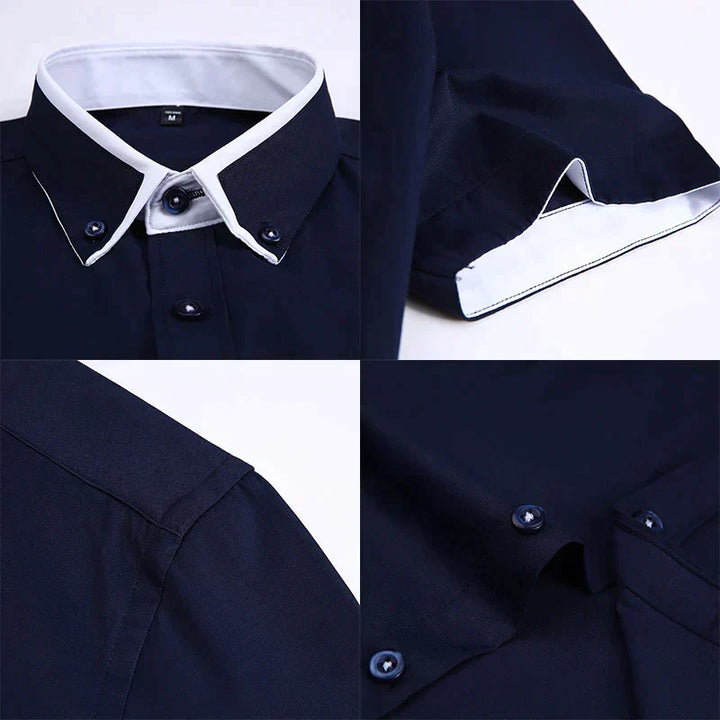 Heren overhemd Victor met korte mouwen; stijlvol en comfortabel, ideaal voor casual zomerlooks.