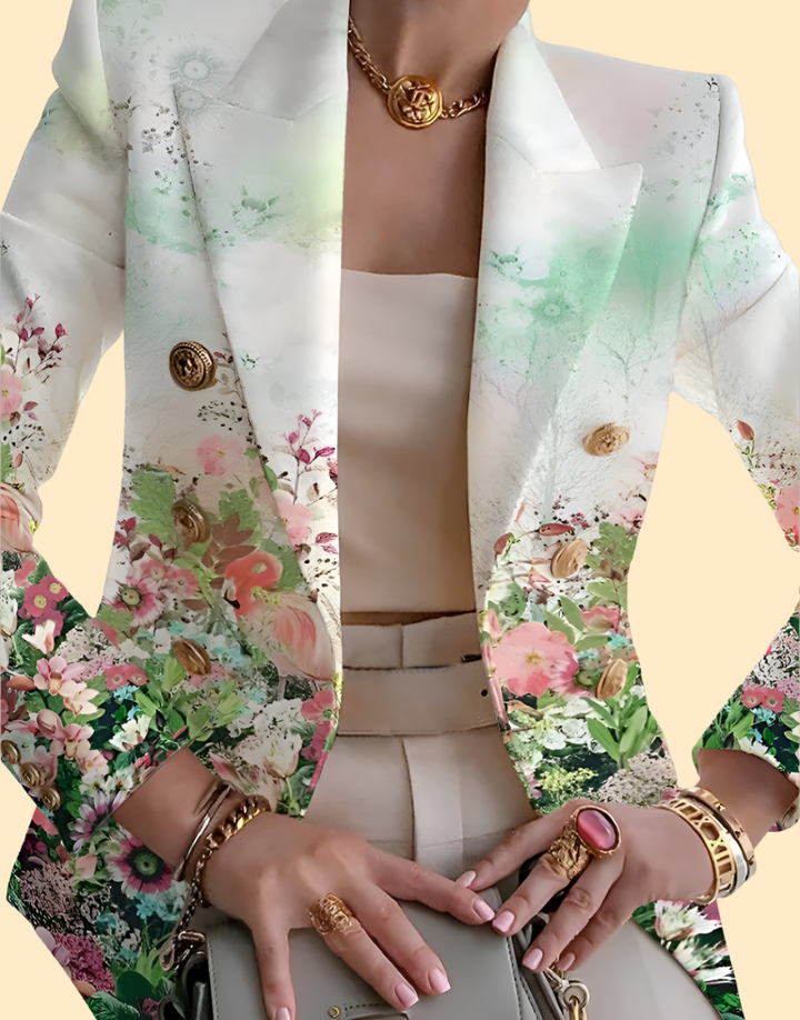 Comfortabele damesblazer in een tijdloos design. Deze elegante mode bovenkleding is perfect voor voorjaar en herfst.