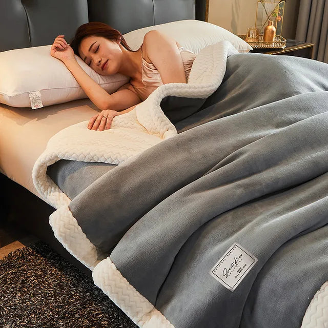 Een heerlijk zachte fleece deken om lekker onder te kruipen, ideaal voor koude winteravonden.