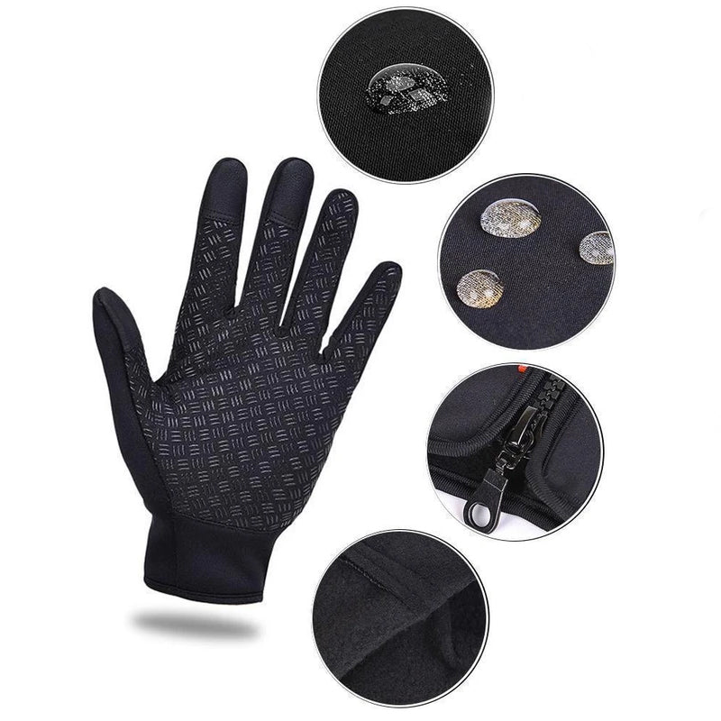 Essentiële warme heren winterhandschoenen: thermisch, waterafstotend & touchscreen voor alle sporten.