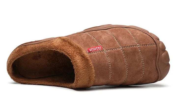 Gevoerde heren instappers, heerlijk warme pantoffels. Comfortabele antislipzool voor binnen.