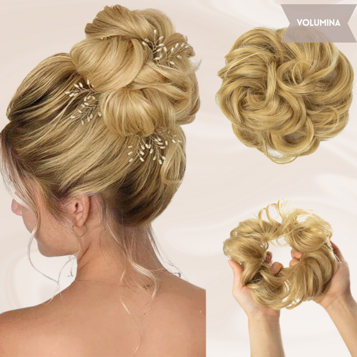 Zwarte synthetische haarknot voor dames, perfecte haarverfraaiing en opvulling.