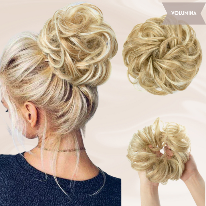 Dames haarknot haarextensie, synthetisch, voor een vol en natuurlijk ogend kapsel.