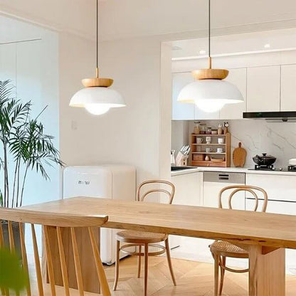 Scandinavische Hanglamp - Houtdesign