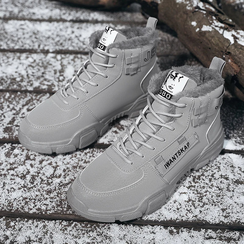 Winterproof heren sneakers, bieden grip en warmte, perfect voor actieve mannen.