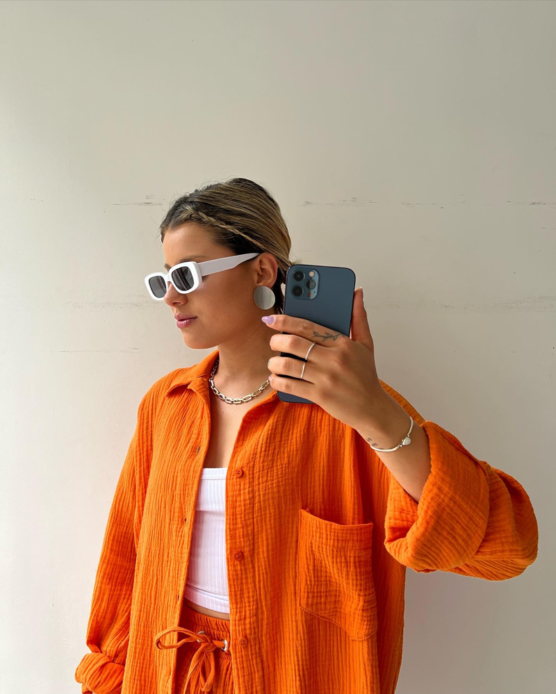 Dames trendy katoenen zomerset met ademende shorts en bijpassend topje voor de zomer.