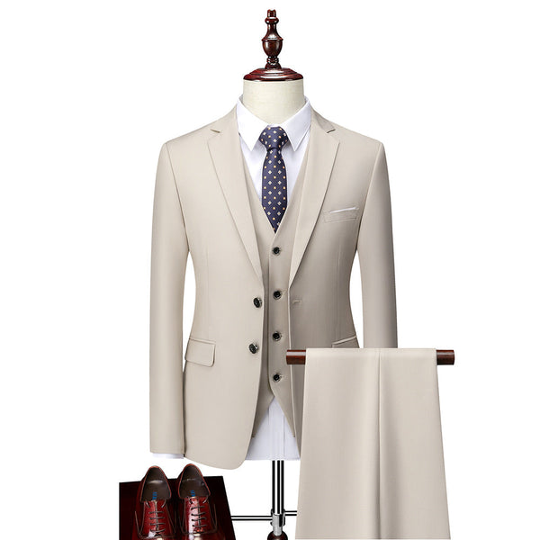 Elegant herenpak, slim fit, 3-delig, ideaal voor avondkleding en formele evenementen.