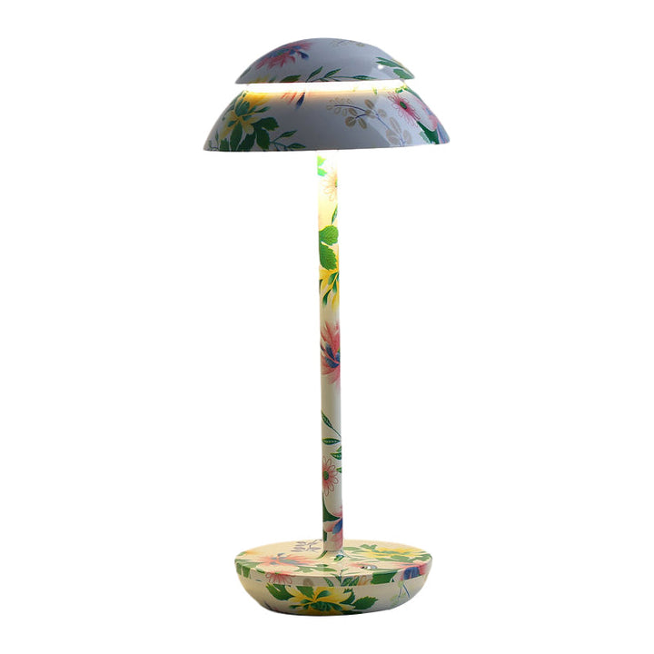 Moderne GlowBeam LED tafellamp; oplaadbaar, draadloos; verlicht interieur met sfeer.