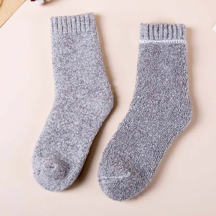 Modieuze retro wintersokken (3 paar) als warme accessoire voor dames en heren, comfortabel.
