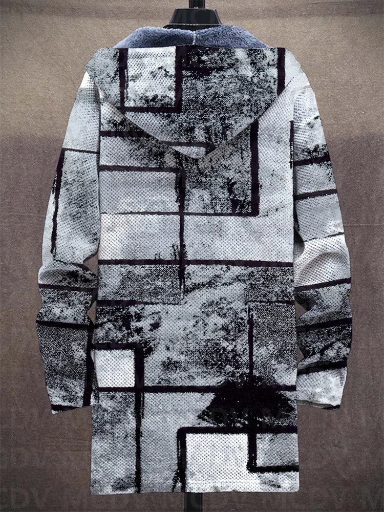 Casual heren vest met lange mouw en unieke stoere print. Warme bovenkleding.