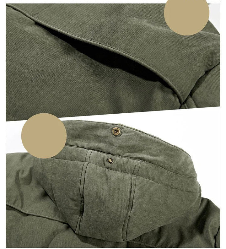 Robuuste heren winterparka, duurzaam en warm, perfect voor de Nederlandse winter.